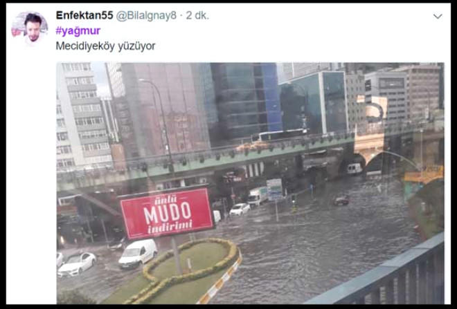 İstanbul'u Sel Aldı, Twitter Yıkıldı!