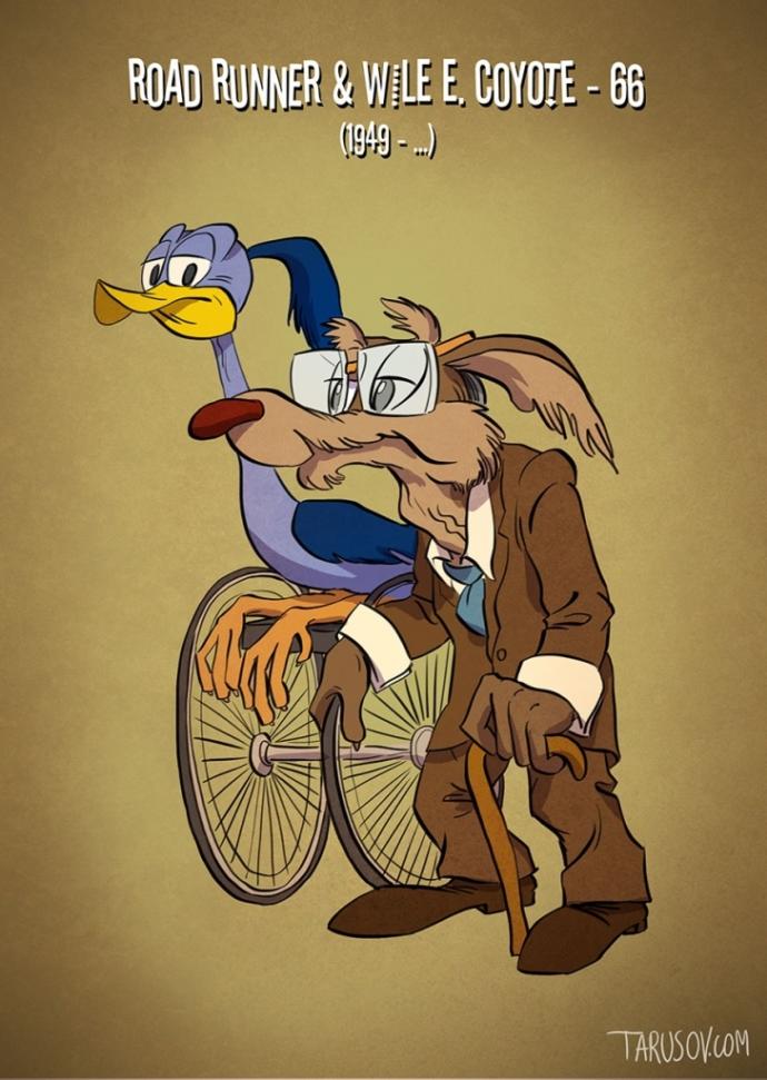 Çizgi Film Karakterlerin de Yaşlanabileceğini Gösteren Karikatürler!