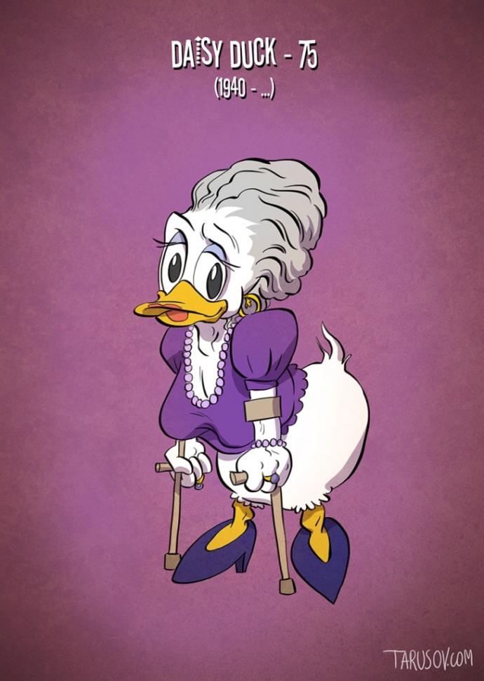 Çizgi Film Karakterlerin de Yaşlanabileceğini Gösteren Karikatürler!