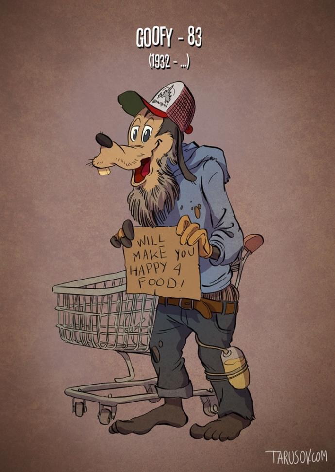 Çizgi Film Karakterlerin de Yaşlanabileceğini Gösteren Karikatürler!