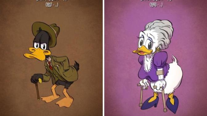 Çizgi Film Karakterlerin de Yaşlanabileceğini Gösteren Karikatürler!