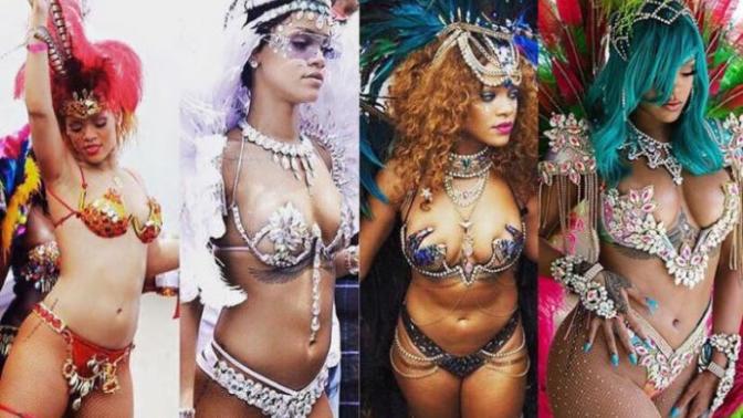 Crop Over Festivali'ne Katılan Rihanna'nın Yıllar İçerisindeki Değişimi