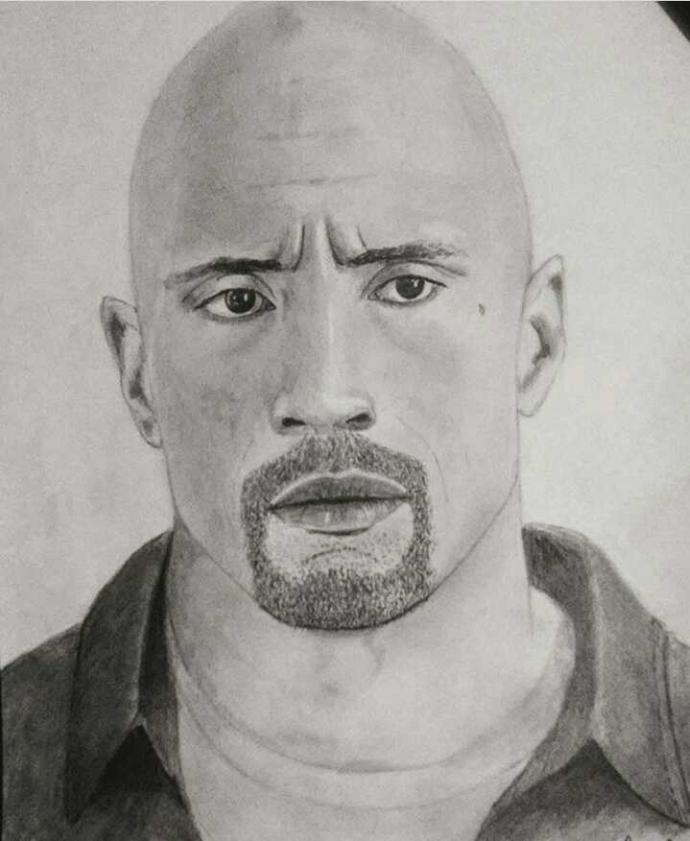 The Rock çizimi.. Çizim bana ait. Nasıl olmuş?