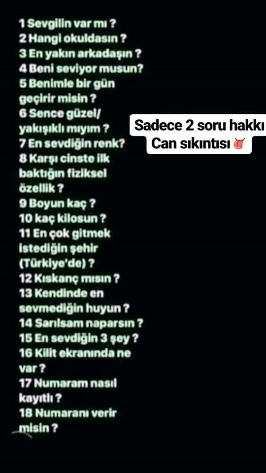 Nasılsıniz hadi birbirimize soru soralım mi?