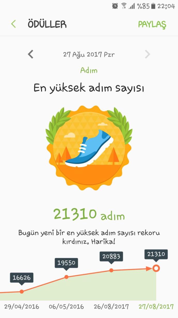 Bugün kaç adım attınız?