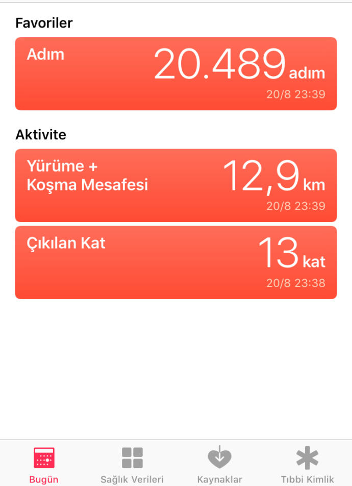 Bugün kaç adım attınız?