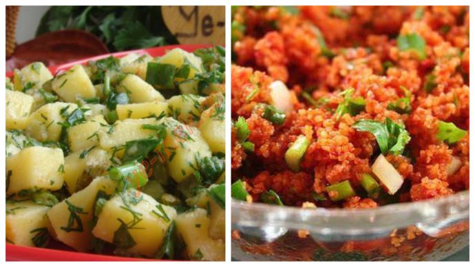Patates salatası, kısır
