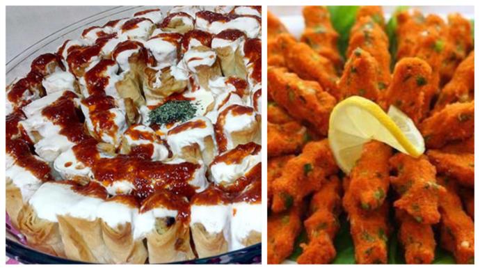 Yufka mantısı, mercimek köfte