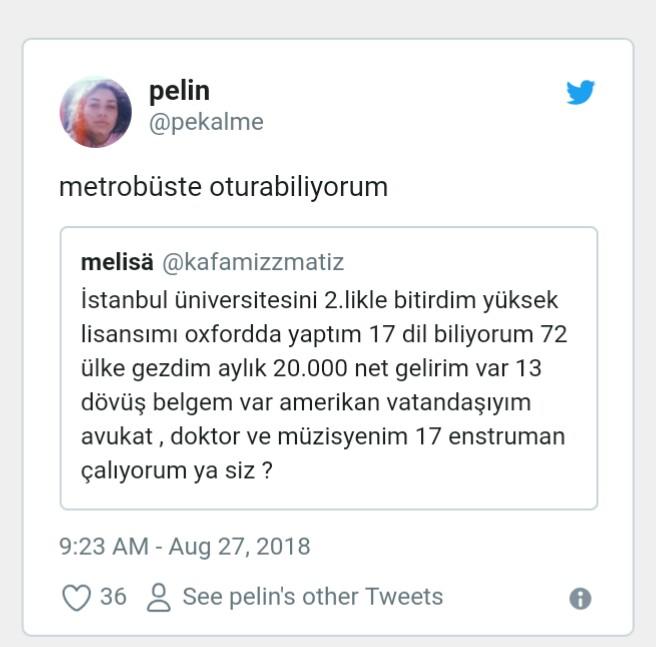 Kendinle övündüğün bir meziyetin var mı?