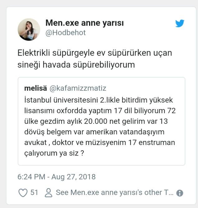 Kendinle övündüğün bir meziyetin var mı?