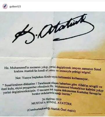 Atatürk ün Suudi kralına yazıldığı iddia edilen telgraf gerçek mi?