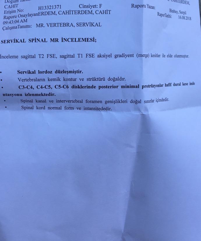Mr sonucundan anlayan  bir  sağlık çalışanı yardımcı olabilir mi?