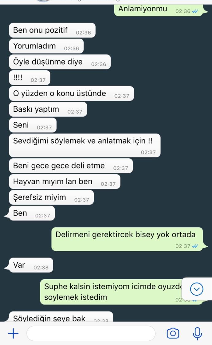Whatsapp konuşmamız sevgilimle, neden böyle yaptı?