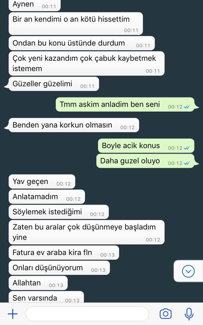 Whatsapp konuşmamız sevgilimle, neden böyle yaptı?