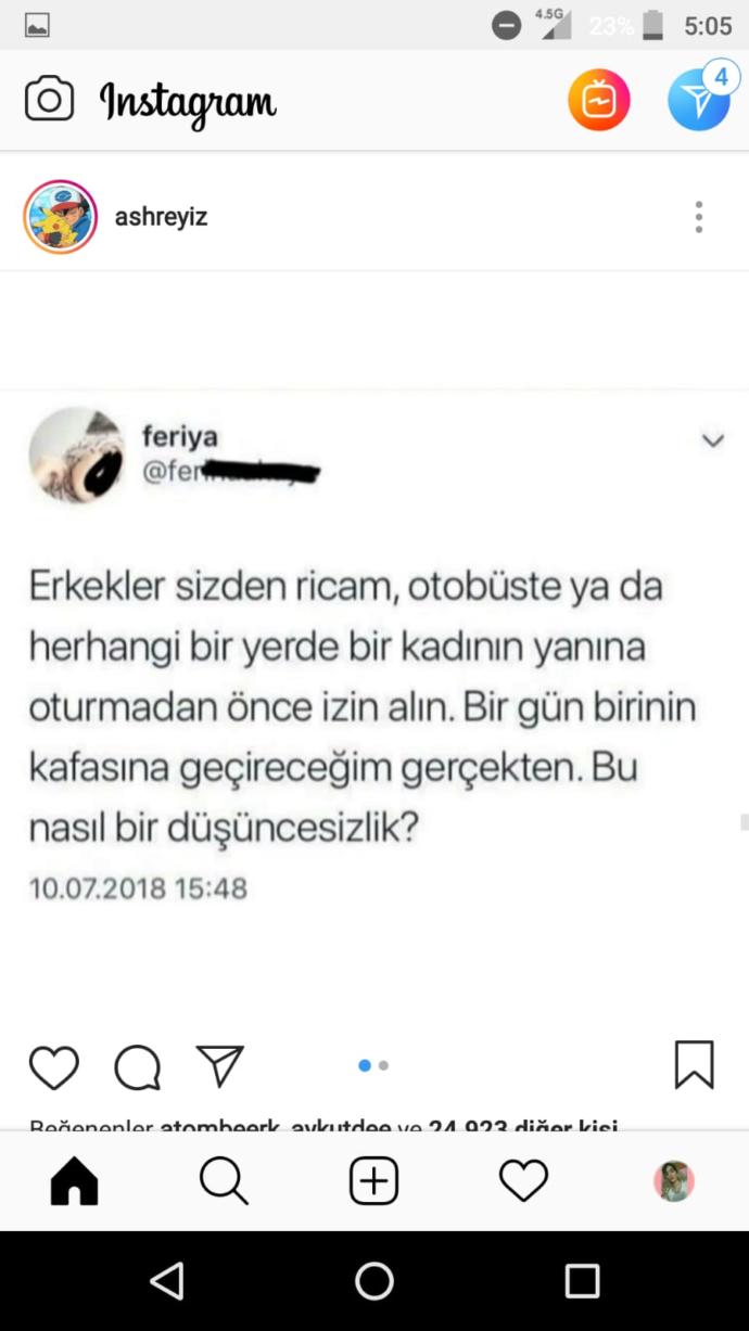 Otobüste erkekler kadınların yanına otururken izin almalı mı?