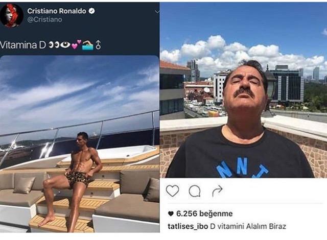 Sosyal medya ikiye bölündü: D vitamini alırken Ronaldo mu daha iyi, İbrahim Tatlıses mi?