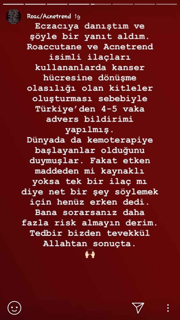 Roaccutane Kullananlar? Roaccutane Meme kanseri yapar mı? Kısırlık yapar mi? Yumurtalıklarda kist oluşumunu tetikler mi?