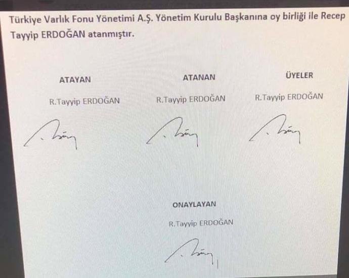 Varlık fonu Rte'ın oy birliği ile Rte tarafından onaylanarak Rte'ye verildi. Ne düşünüyorsunuz 😂 ?