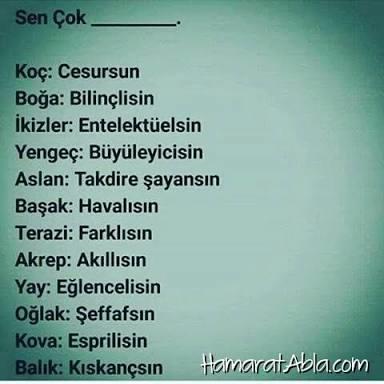 Burcuna göre sen çok nesin?
