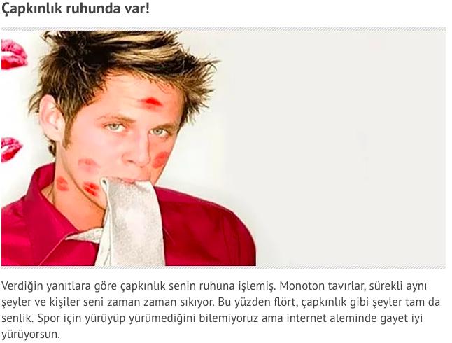 Çapkın mısın değil misin?