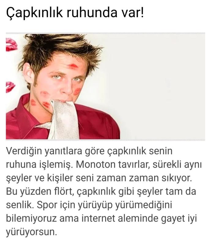 Çapkın mısın değil misin?