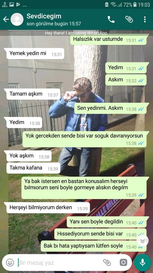 S. a sevgilim biraz tuhaf davranıyor bana karsı ne yapmalıyım mesajlar detayda ss attım yardımcı olurmusunuz?