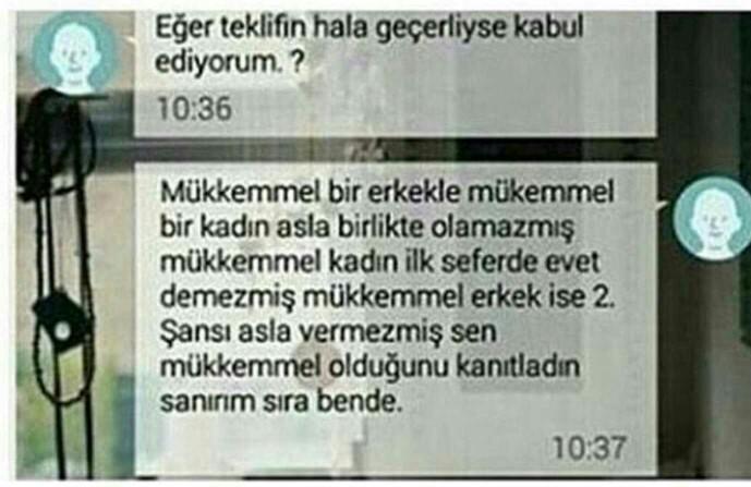 Mükemmel bir Kadın ile mükemmel bir Erkek asla birlikte olmaz mı?