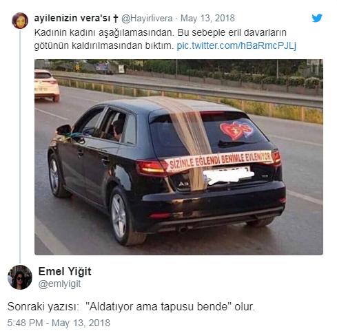 Bir gelin arabasında :
