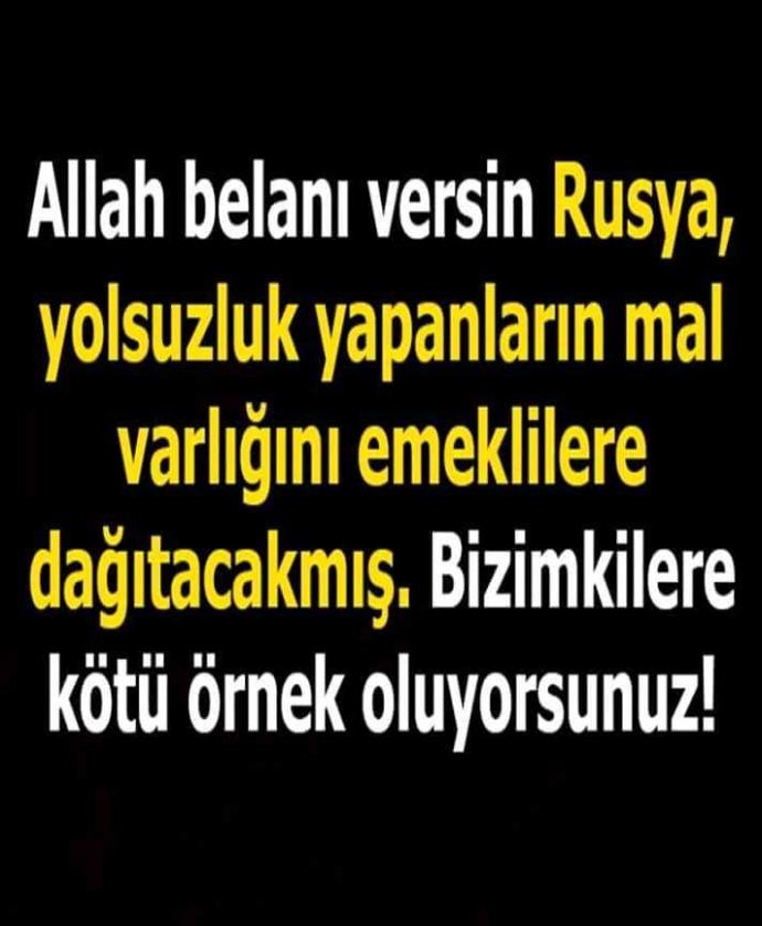 Rusya gecen karar, aldi yolsuzluk yapanlari, mal varliklarina el koyacak, gorusleriniz nedir?