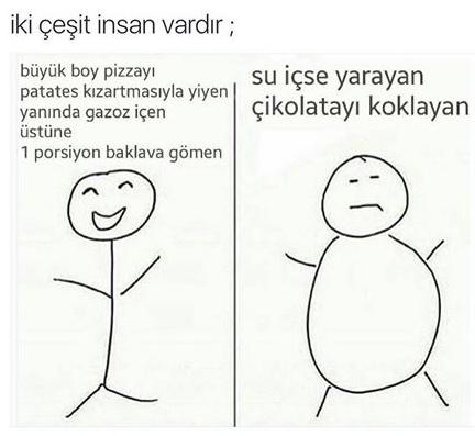 🌭🌯🥩🍟🍔Çok yiyip kilo almayan mı, az yiyip kilo alan mısınız?