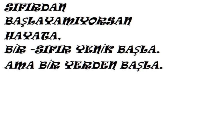 0 'dan hayata yeniden nasıl başlanır?😕😕😕?
