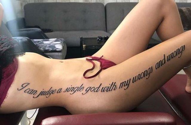 Naz Mila'nın dövme yeri olay oldu.. Görmelisiniz.. Sizce bu kişinin amacı nedir?