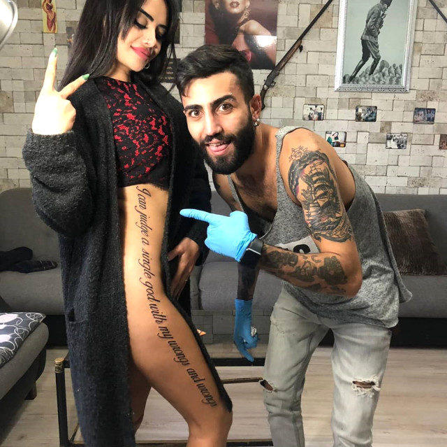 Naz Mila'nın dövme yeri olay oldu.. Görmelisiniz.. Sizce bu kişinin amacı nedir?