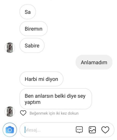 İsmim sabire acaba ne demek istedi dalga mı geçmiş?