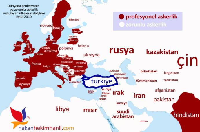 Neden Türkiye gibi gelişmemiş ülkelerde zorunlu askerlik varken, gelişmiş ülkelerde vicdani ret ve profesyonel ordu var?