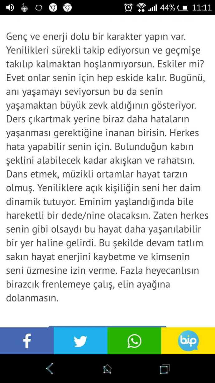 Baskın karakter özelliğin nedir?