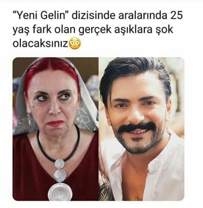 Yeni gelin dizisi şok yaratan aşk sizce yaş farkı aşka engel mi?