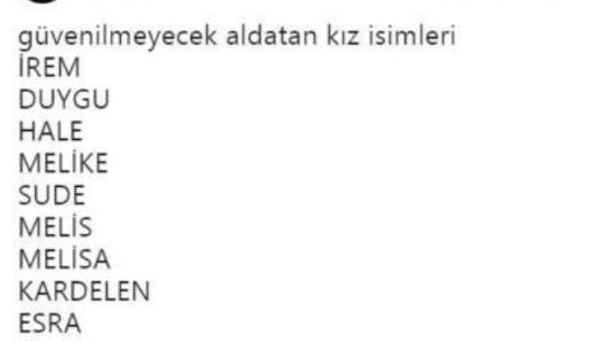 En güvenilmez kız isimleri sizce nelerdir?