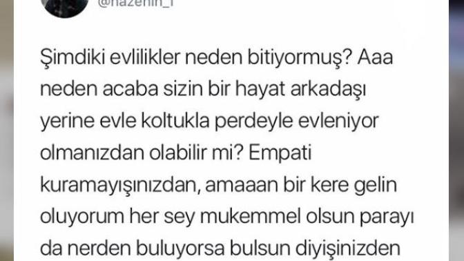 Sizce şimdiki evlilikler neden kısa sürüyor?