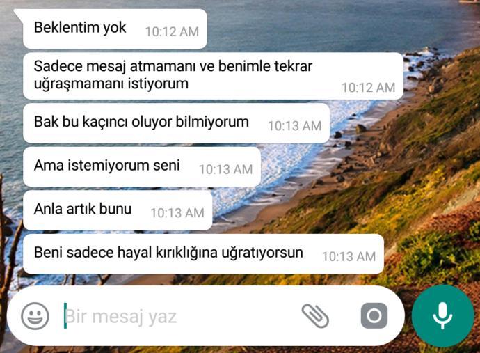 Bu mesaja ne yazılır?