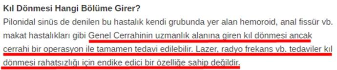 Kıl dönmesi tedavisi?