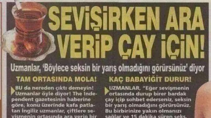 Sevişirken çay molası verilebilir mi?