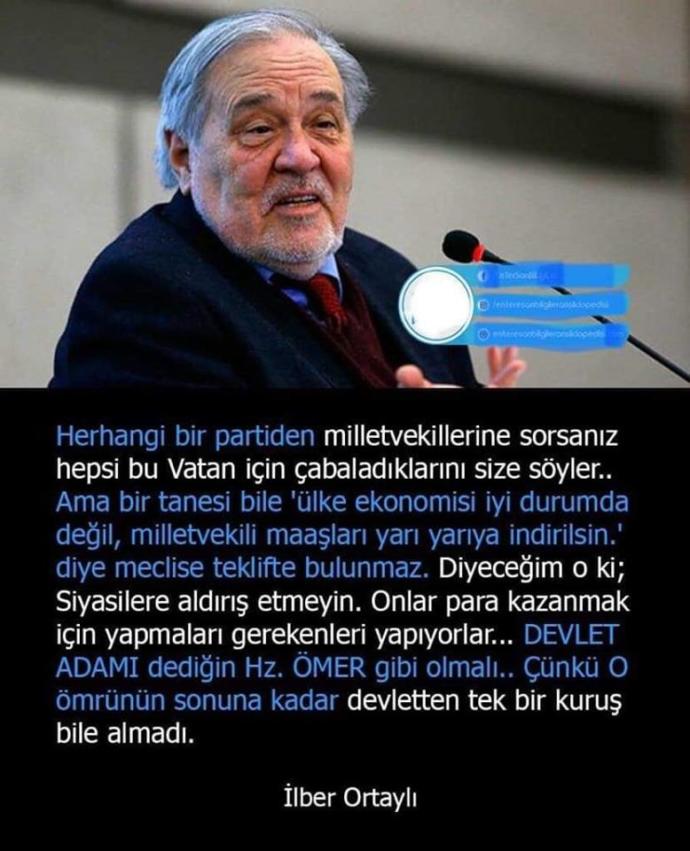 İlber Ortaylı'nın bu fotoğraftaki sözüne katılıyor musunuz sizce İlber Ortaylı bu konuda haklı mı?