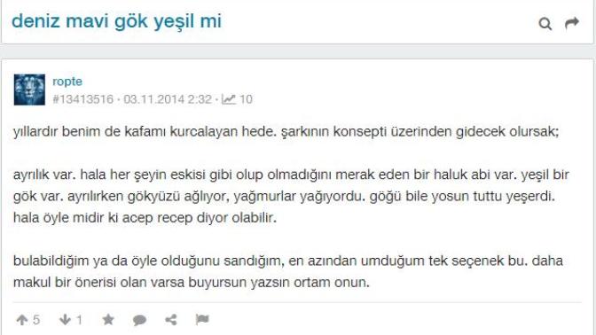 Deniz mavi gök yeşil mi?