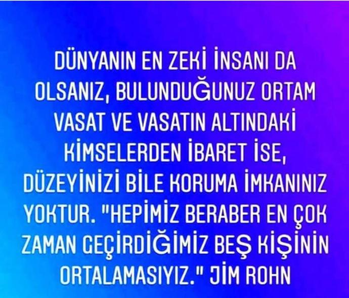 Hepimiz en çok zaman geçirdiğimiz 5 kişinin ortalamasıyız sizin ortalamanız nasıl?