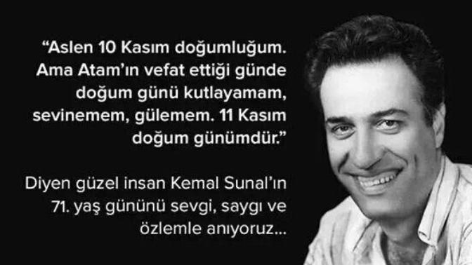 Kemal Sunal ın doğum günü 11 Kasım mı ?