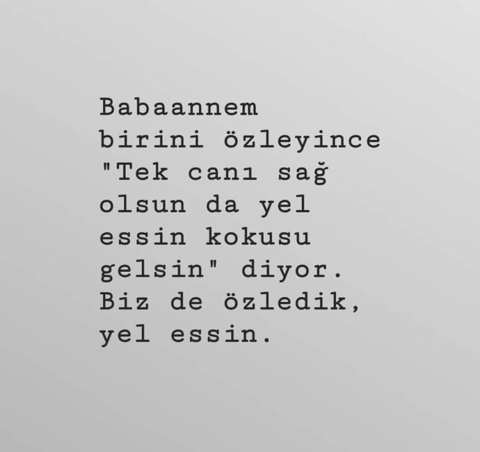 Ona birşey olmasın, falan filan.