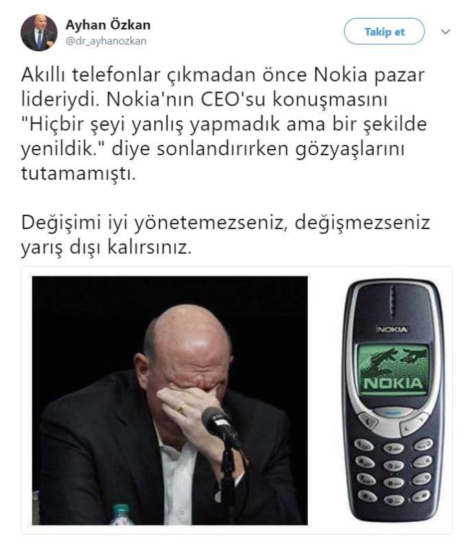Nokia eskiden en iyi telefon üreticisiydi neden geriledi sizce?