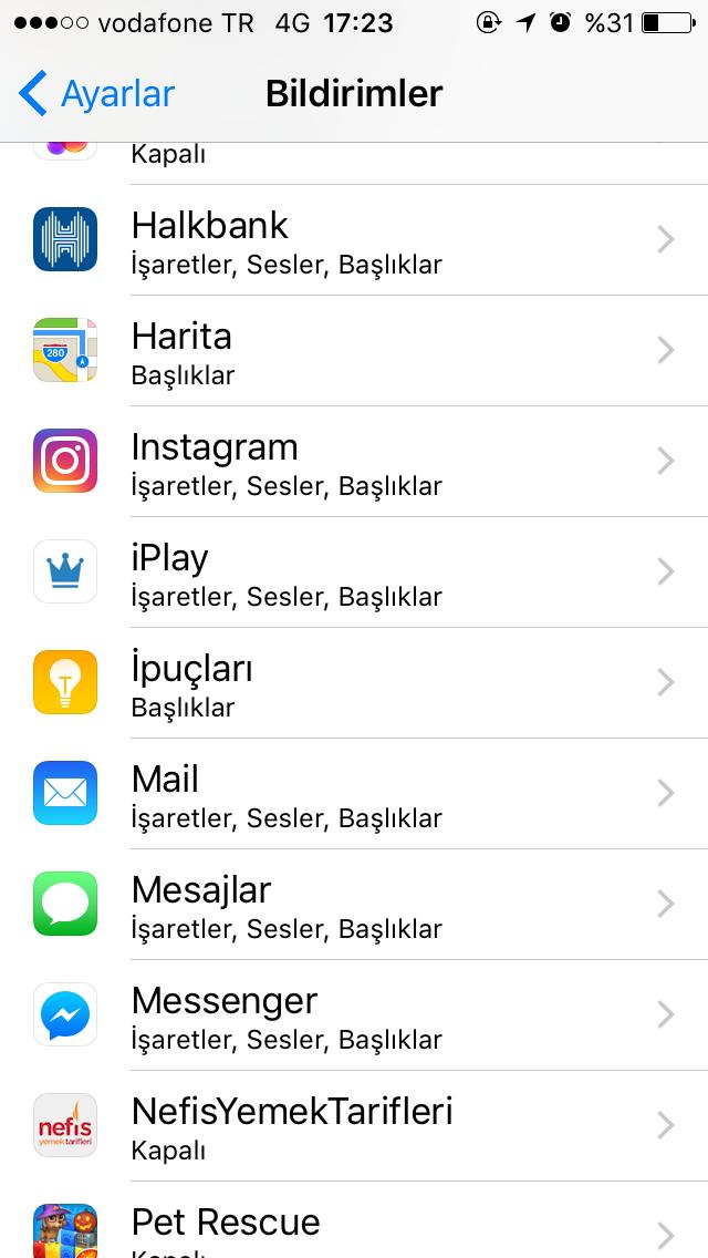 Ks uygulamasında mesaj bildirimi geliyo mu siize?