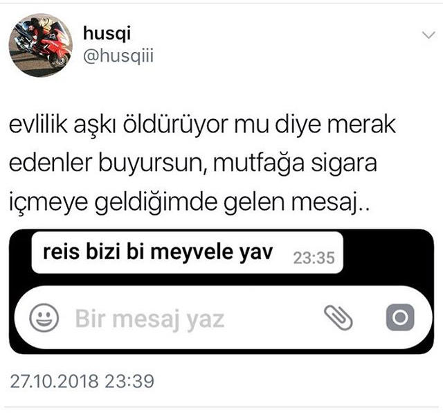 “Reis bizi bir meyvele yav” diye mesaj atacak hatunu nerde bulabilirim?